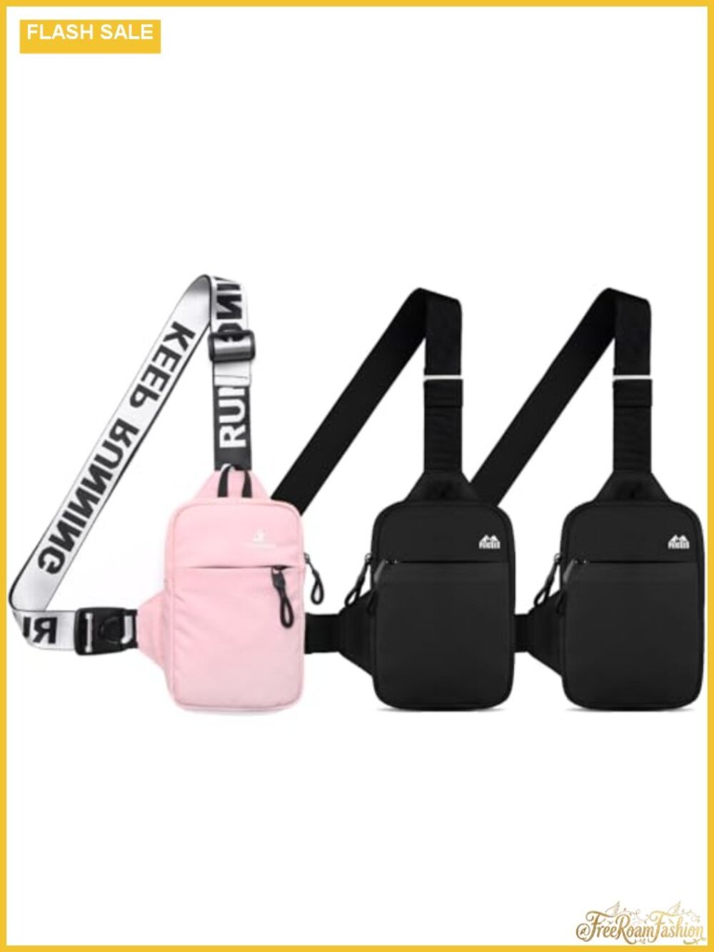 Mini Sling Bag Nylon Water Resistant Crossbody Chest Pack Travel Workout